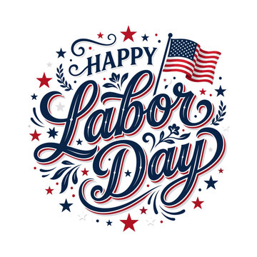 vector illustration of Happy labor day celebration with american flag design Vector, illustration , Labour Day, Happy Labor Day, Labor Day, Labour day icons set