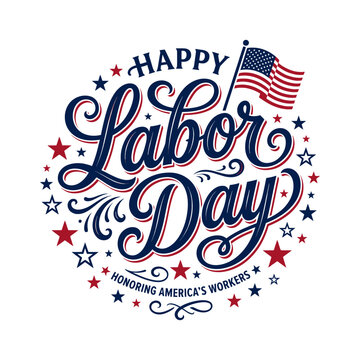 vector illustration of Happy labor day celebration vector illustration with american flag Vector, illustration , Labour Day, Happy Labor Day, Labor Day, Labour day icons set