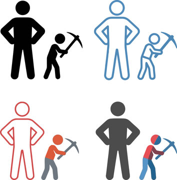 vector illustration of Flat icons of people exercising and relaxing Vector, illustration , Labour Day, Happy Labor Day, Labor Day, Labour day icons set