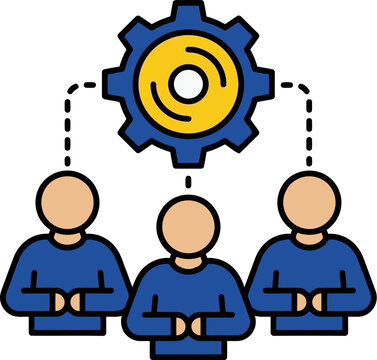 vector illustration of Team collaborating with gear icon illustration Vector, illustration , Labour Day, Happy Labor Day, Labor Day, Labour day icons set