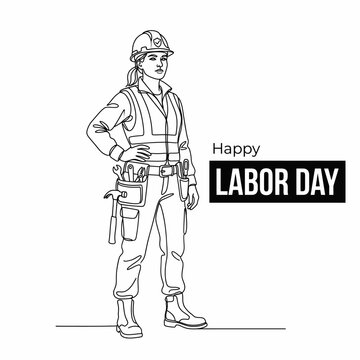 vector illustration of Construction worker celebrating labor day with hard hat Vector, illustration , Labour Day, Happy Labor Day, Labor Day, Labour day icons set