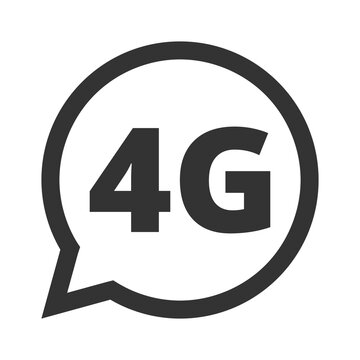 4G network icon isolated on transparent background