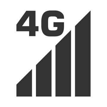 4G network icon isolated on transparent background