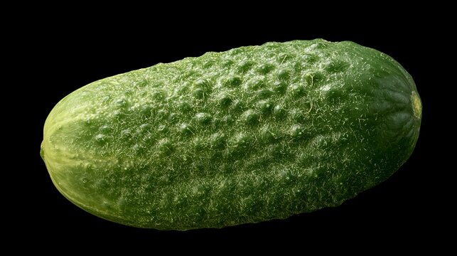 Fresh green cucumber with textured surface resting against a dark background, ideal for healthy eating concept and culinary ingredient photography