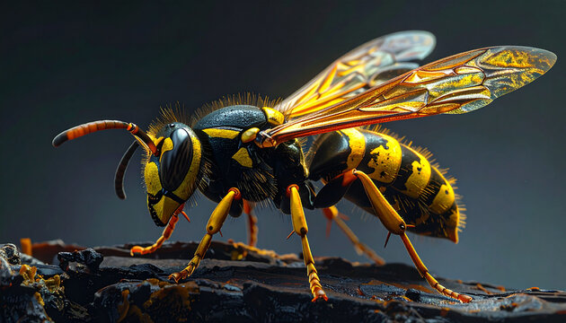 Wasp insect macro photography