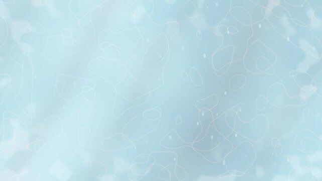Abstract pastel blue background with organic line shapes. 2d animation