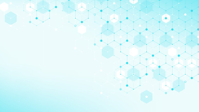 Health care and medical pattern innovation concept science background design. Abstract geometric hexagons shape medicine and science background, vector illustration