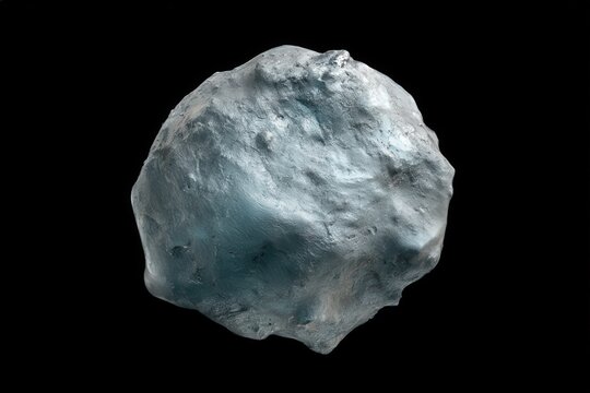 Silvery Blue Metallic Mass with Rugged Meteorite Texture