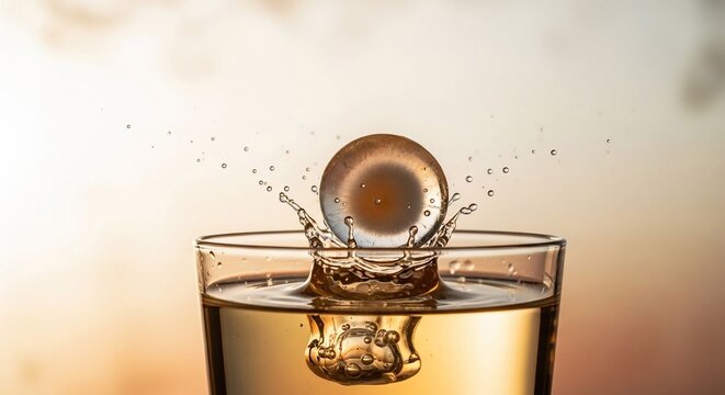 Water drop splashing