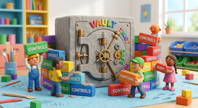 Vault of rules: FATF, AMLD, PSD2, PCI DSS, SOX, GLBA; policy management and attestations.