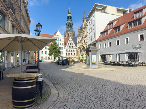 Zwickau City Center with St. Mary&rsquo;s Cathedral in Saxony, Germany
