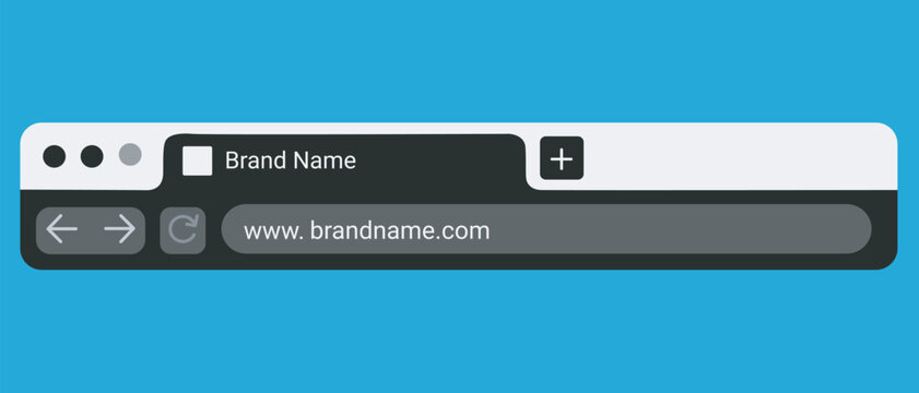 Web Browser Address Bar UI Mockup, Website URL Search Interface