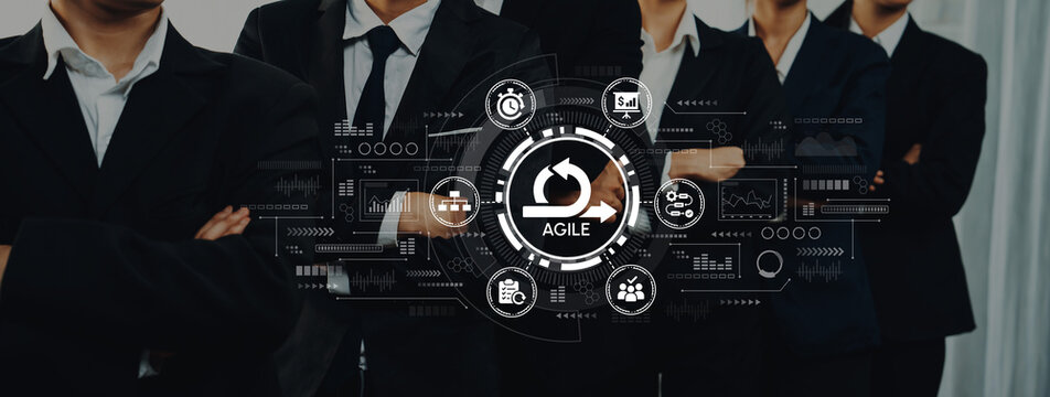 Professional Business Team Embracing Agile Methodologies in Modern Office Environment with Digital Innovations and Collaboration Focus. Entropy.