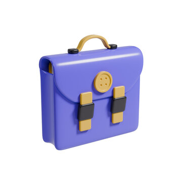 3D Illustration of a Briefcase for Business Icon