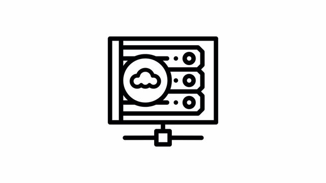 Virtual Private Server minimalist stroke animation