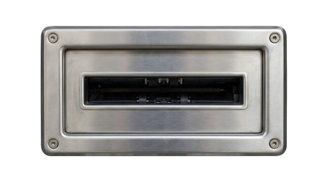 metallic card reader slot for secure payment terminals access control machines ticketing equipment automated kiosks and electronic transaction systems