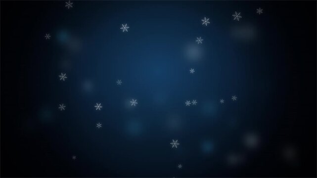 Christmas holiday snowfall and aurora sky seamless loop