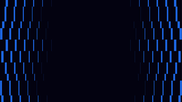 Symmetrical blue vertical line tunnel grid backdrop