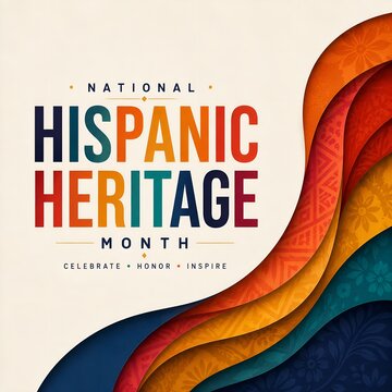 National hispanic heritage month colorful celebration banner