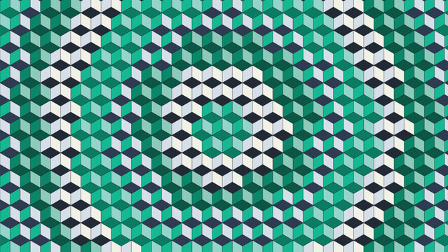 Abstract geometric pattern of teal