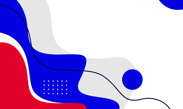 Vibrant red and blue fluid wave corner decoration background for election campaign social media banner