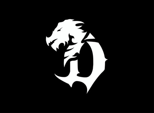 Fantasy wolf emblem featuring a stylized wolf head integrated with a sharp geometric crest, ideal for gaming, esports, RPG, clan, guild, mascot, and fantasy branding.