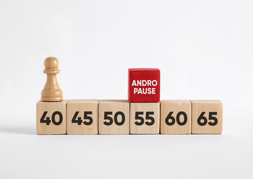 Chess pawn advancing through male aging and andropause