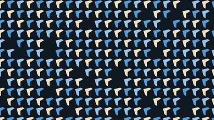 Obraz premium Abstract seamless pattern with blue and cream colored chevron shapes