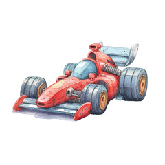 Fototapeta premium Red Racing Car Speed Vehicle.