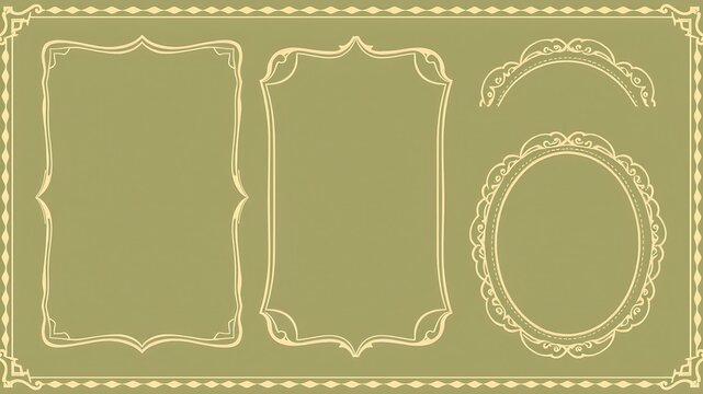 Vintage Frames and Ornate Borders Design.