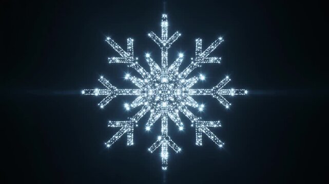Snowflake Shape Particle Light Background