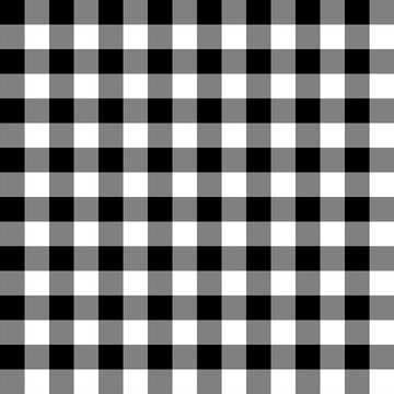 Black gray and white checkered pattern with repeating geometric squares, ideal for textile, fashion, wallpaper, and backgrounds.