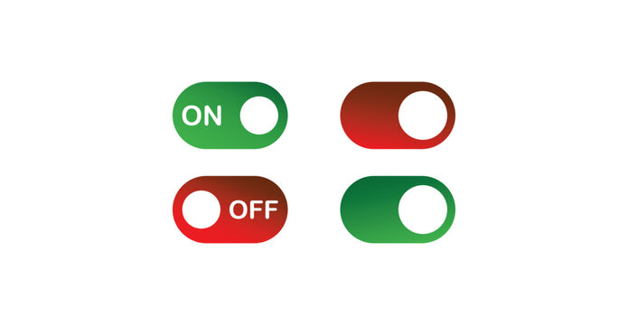 Modern 3D Toggle Switch Button icon. Power on and off Control Symbols for Modern Interfaces. power switches and shutdown symbols isolated on white background. vector illustration.