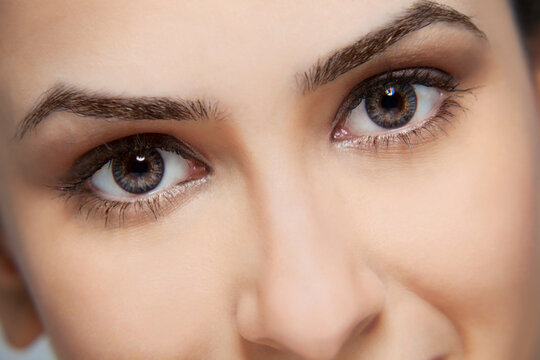 Close-up of a beautiful woman's eyes