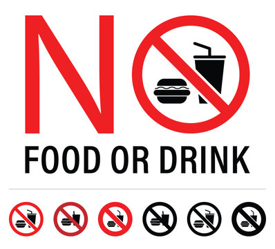 No food or drink sign