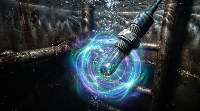 Industrial pH Sensor Probe for Chemical Liquid Measurement