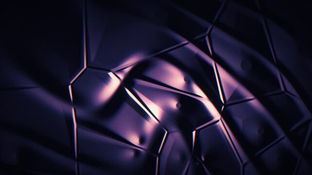 Blue liquid ink strata with organic foam cells, shaped as embossed relief in a dark cinematic grain seamless loop.