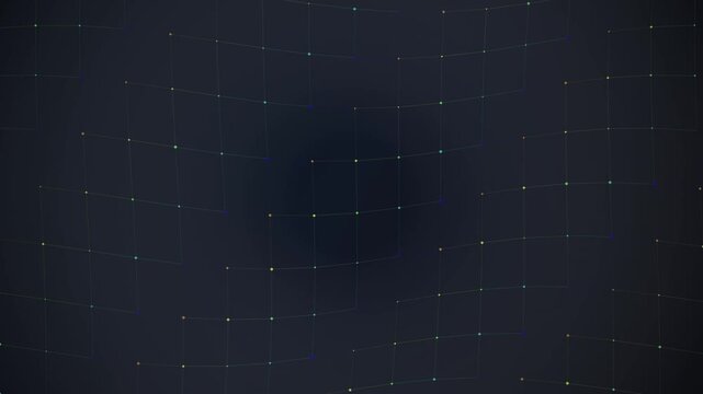 Abstract digital grid background with glowing dots and connecting lines