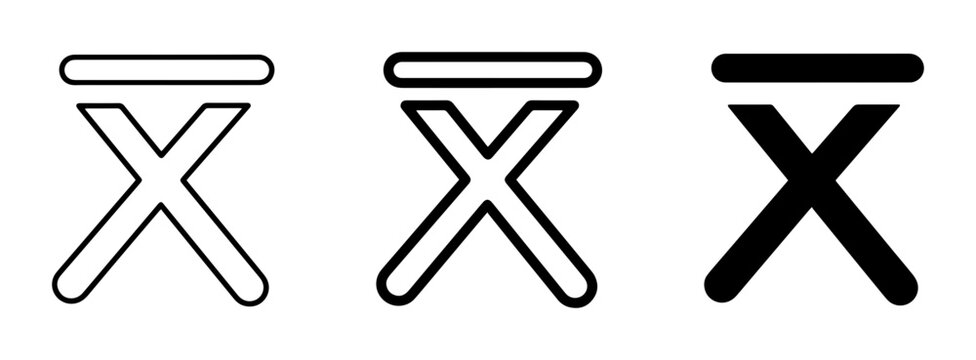 Mean Symbol Variations, Statistical Average Icon, Data Representation Graphics