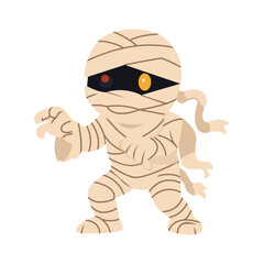 Obraz premium Cute Mummy Halloween Monster Character Sticker