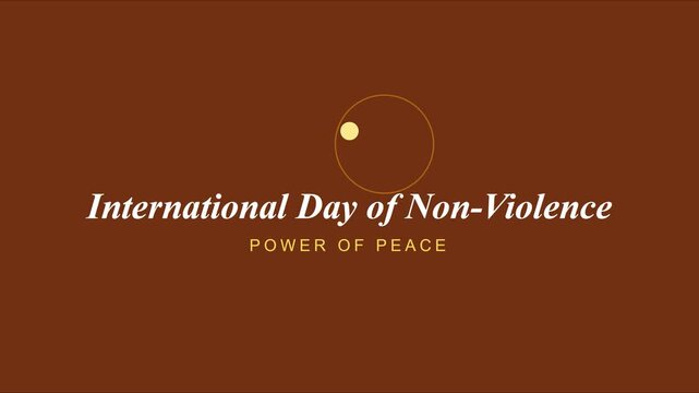 International day of non-violence: power of peace motion for global awareness and human rights campaigns animation 4k