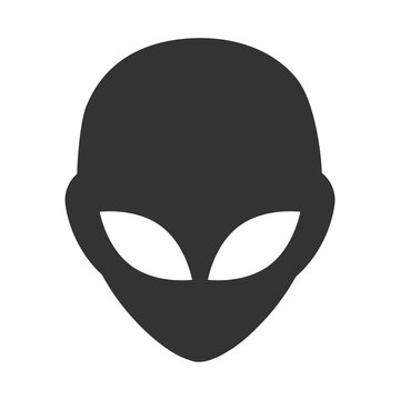 Alien icon isolated on transparent background