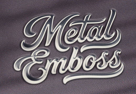 Chrome Metallic Embossed and Leather Effect