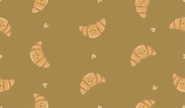 Croissant pattern background design