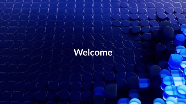 Welcome greeting intro animation clip