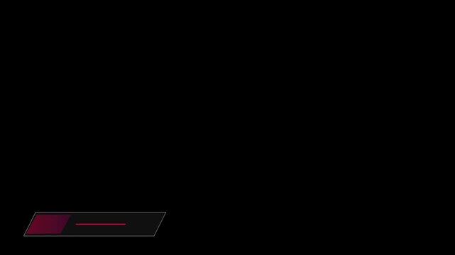 Modern lower third with gradient pink accent for broadcast and corporate presentations animation 4k overlay