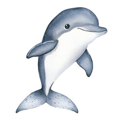 Smiling Dolphin in Water Mammal. © Rochilah