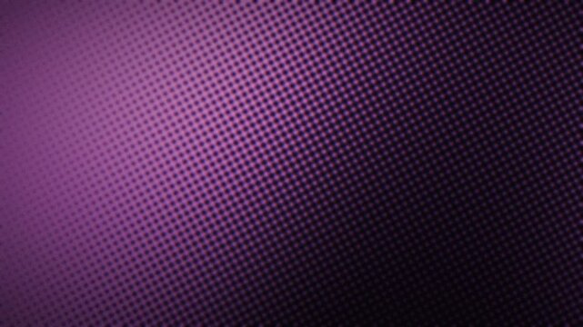 Seamless loop animation: purple and magenta halftone dots fade through a smooth gradient with dark cinematic grain, a clean choice for posters or covers.