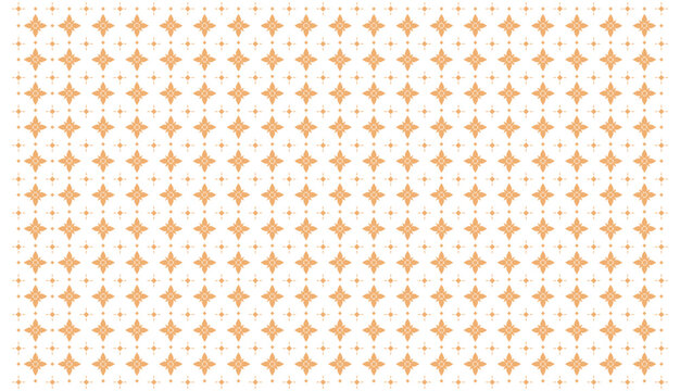 Soft Peach Geometric Star Pattern with Repeating Floral Diamond Motifs