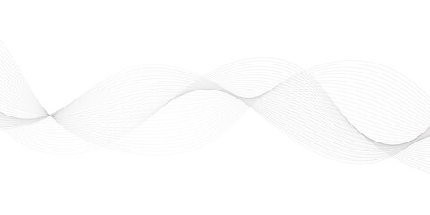 Abstract wavy technology curve lines on transparent background isolated, Modern abstract white wave digital geometric Technology, abstract vector abstract background.  © Iniya